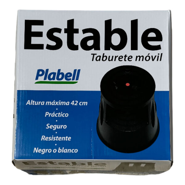TABURETE ESTABLE MOVIL, NEGRO - Imagen 3