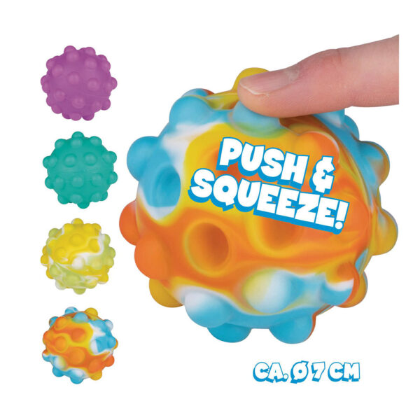 PELOTA ANTIESTRÉS BURBUJAS Ø7cm COLORES SURTIDOS EDDY TOYS - Imagen 2
