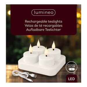 VELA LED RECARGABLE DE PLÁSTICO PARA INTERIORES 485346
