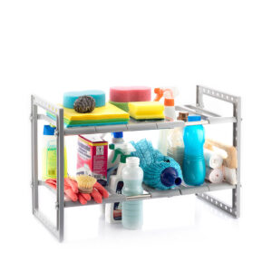 ESTANTERÍA EXTENSIBLE 37,5-66,5cm PARA FREGADERO SHIBBLEK 2 ESTANTES V0103677 INNOVAGOODS