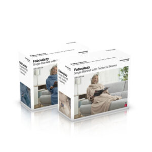 BATAMANTA INDIVIDUAL CON BOLSILLO CENTRAL FABOULAZY BEIGE INNOVAGOODS