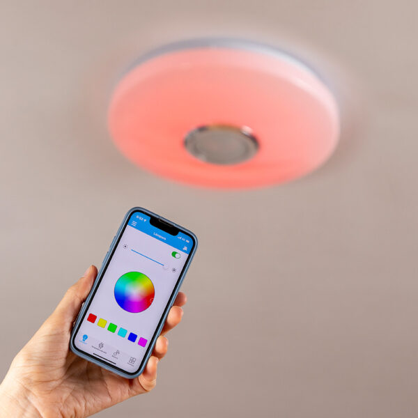 LÁMPARA LED DE TECHO CON ALTAVOZ LUMAVOX V0103688 INNOVAGOODS - Imagen 3