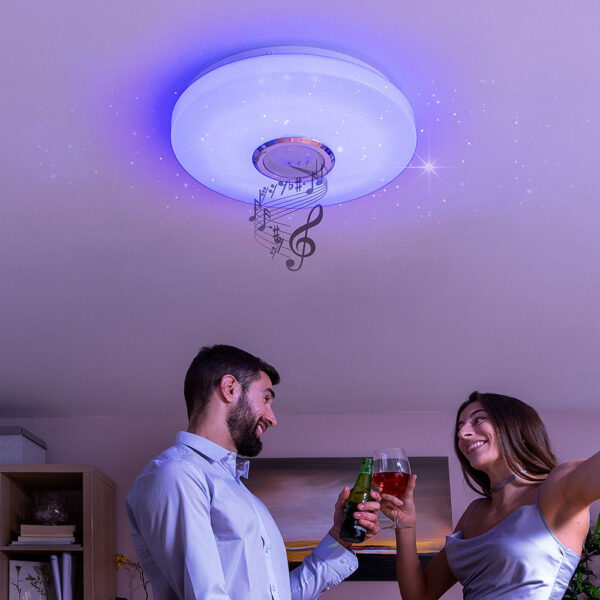 LÁMPARA LED DE TECHO CON ALTAVOZ LUMAVOX V0103688 INNOVAGOODS - Imagen 7