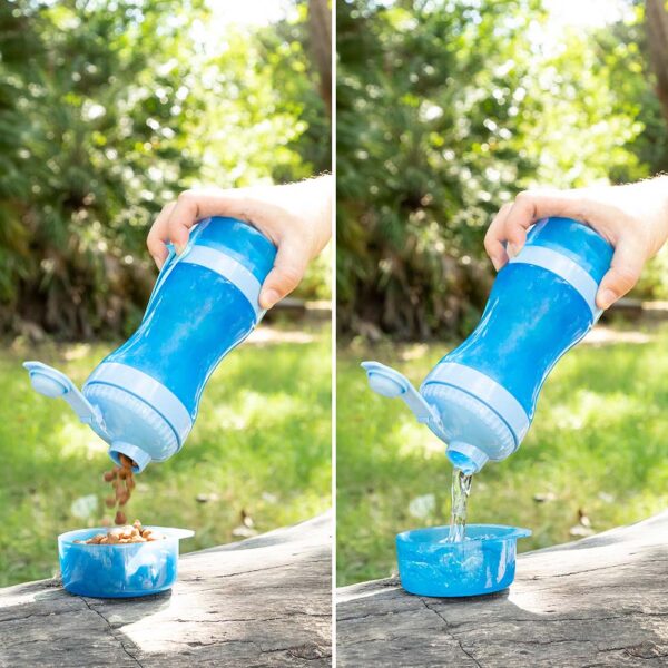 BOTELLA CON DEPÓSITO DE AGUA Y COMIDA PARA MASCOTAS 2 EN 1 PETTAP V0103141 INNOVAGOODS - Imagen 6
