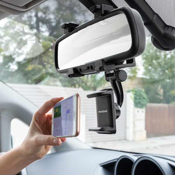 SOPORTE DE SMARTPHONE PARA ESPEJO RETROVISOR STROPP V0103557 INNOVAGOODS - Imagen 3