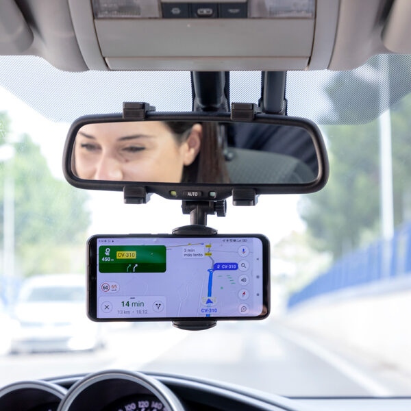 SOPORTE DE SMARTPHONE PARA ESPEJO RETROVISOR STROPP V0103557 INNOVAGOODS - Imagen 4