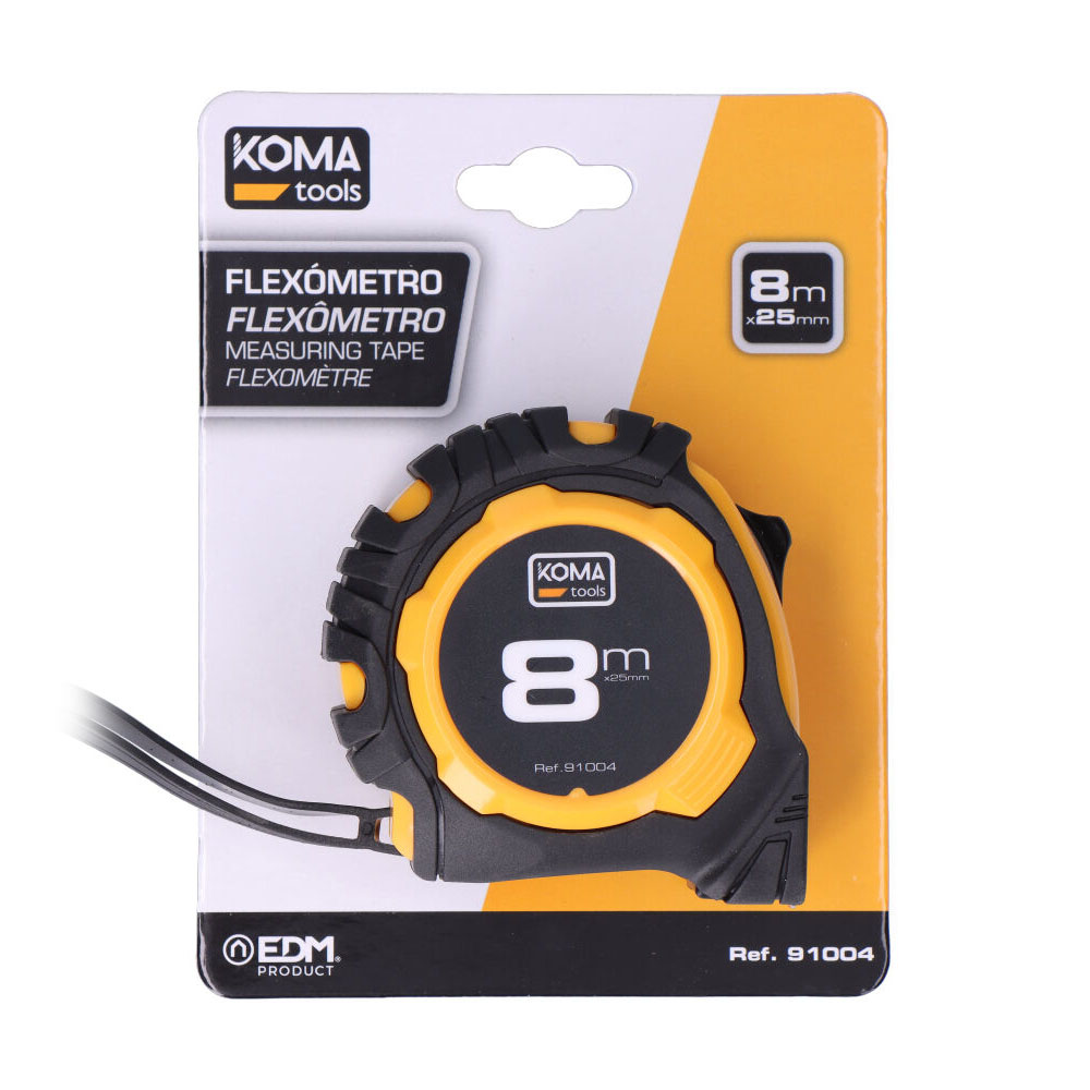 FLEXÓMETRO 8m x 25mm ABS STANDARD KOMA TOOLS - Imagen 4