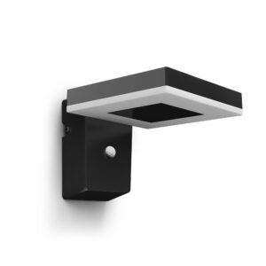 APLIQUE SOLAR MURAL CUADRADO ULTRAEFICIENTE,IP44 1,3W, 250Im  3000K, LUZ CÁLIDA, PHILIPS