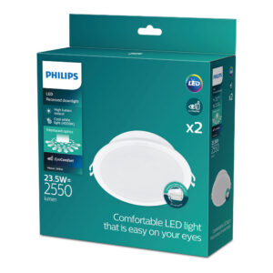 PACK 2UDS MESON DOWNLIGHT BLANCO, Ø215mm, 23,5W 4000K 2550Im. PHILIPS