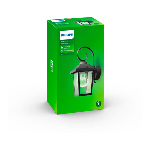 APLIQUE E27 NEGRO MOD. BUZZARD PHILIPS - Imagen 3