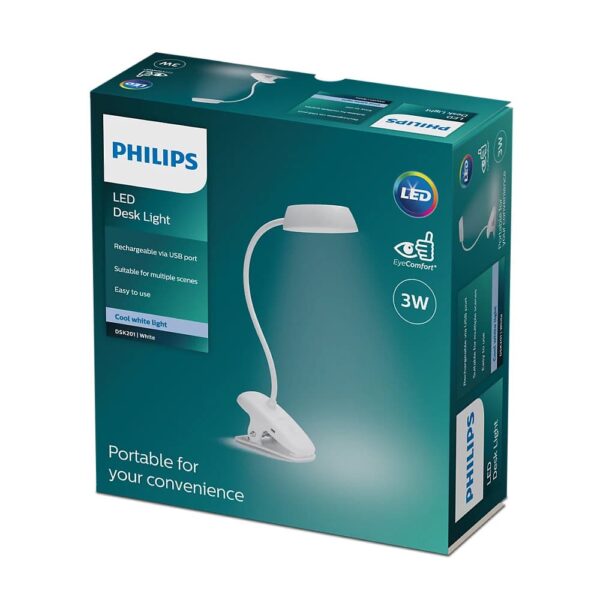 FLEXO BLANCO PINZA LED 3W 4.000K