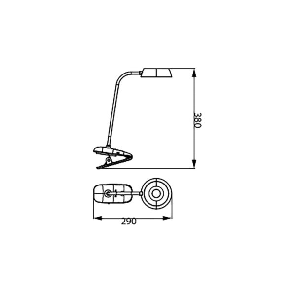 FLEXO BLANCO PINZA LED 3W 4.000K - Imagen 2