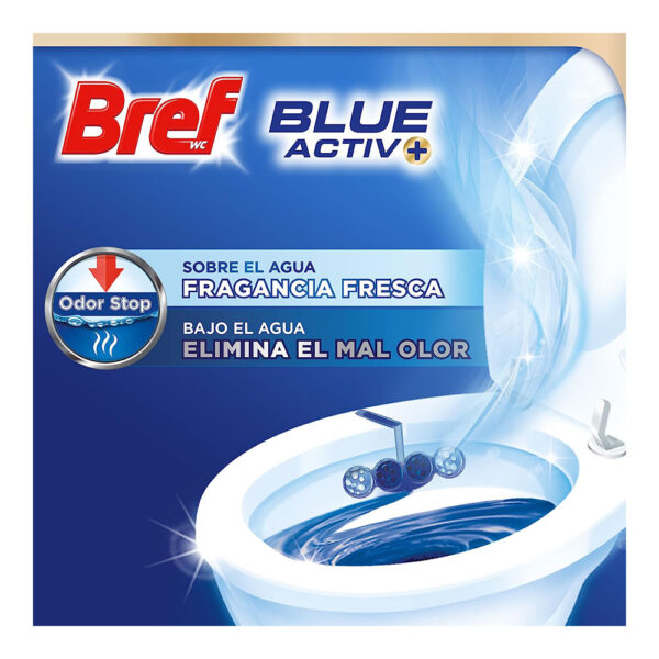 WC COLGADOR BREF ACTIVO AGUA AZUL Y ROSA HIGIENE 2+1
