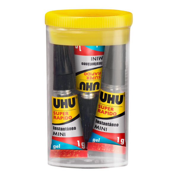 UHU SUPER RÁPIDO MINIS GEL (EN CAJA) 3x1g REF. 36527
