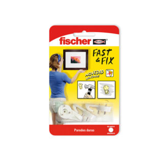 COLGADOR 3 PUNTAS FAST&FIX (BLISTER 4 unid.) 534844 FISCHER