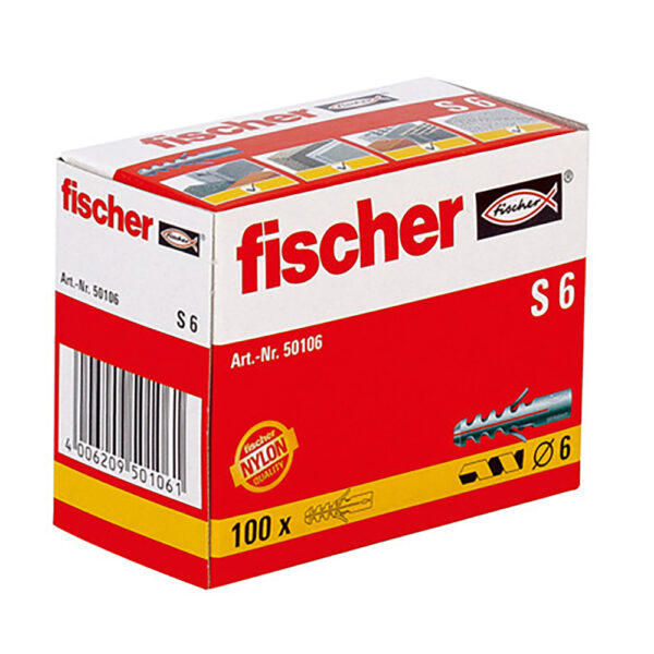 TACO DE EXPANSION S-6mm CAJA 100 unid. 50106 FISCHER