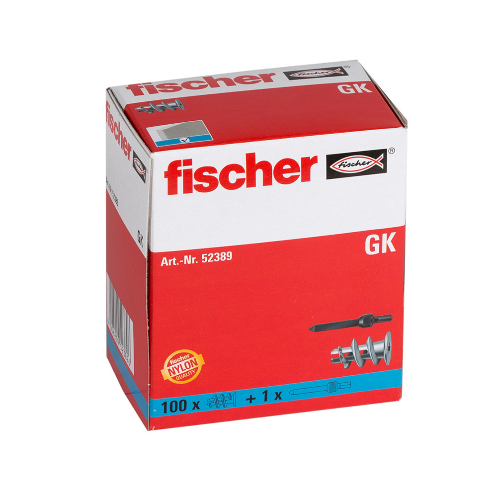 PACK 100 FIJACION NYLON DE PANELES DE YESO 52389-GKM FISCHER