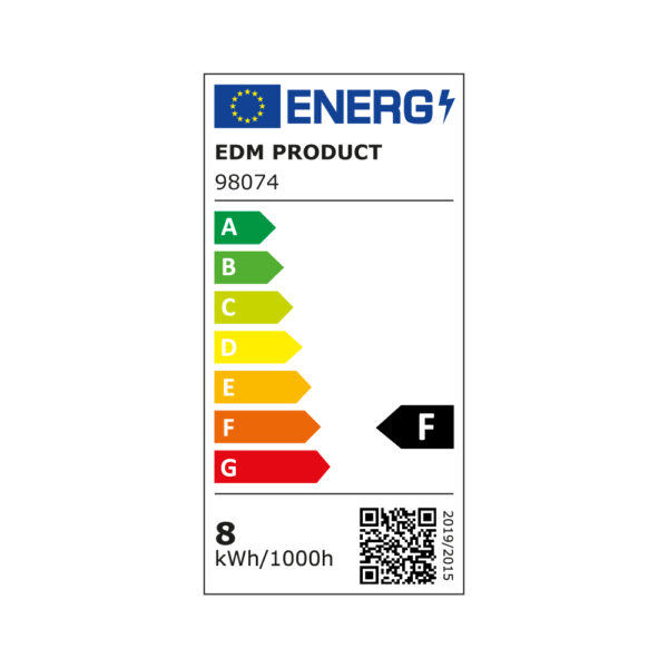 BOMBILLA VELA LED E14 8W 806lm 4000K LUZ DIA Ø3,8x11,4cm EDM