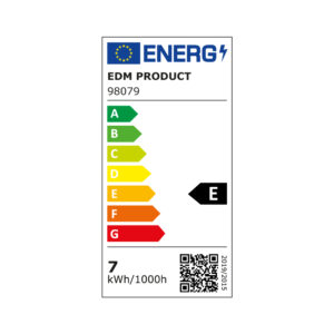 BOMBILLA ESFERICA LED E14 7W 806lm 3000K LUZ CALIDA Ø4,8x9,5cm EDM