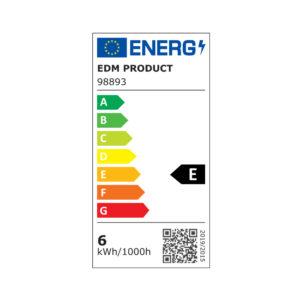BOMBILLA TUBULAR DE LED E14 5,5W 700lm 6400K LUZ FRIA Ø1,8x5,7cm EDM