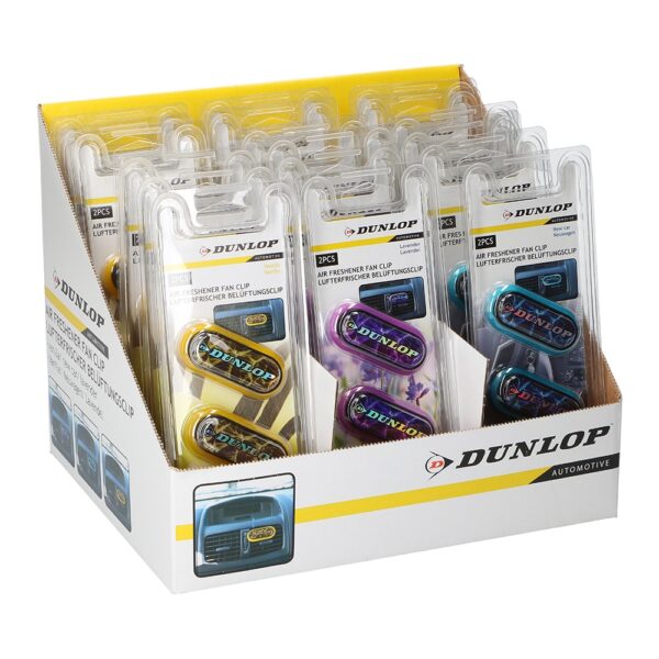 AMBIENTADOR PARA REJILLA DE CLIMATIZADOR DE COCHE DUNLOP COLORES / MODELOS SURTIDOS