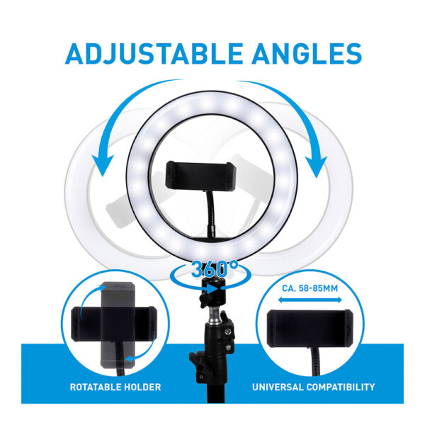 ANILLO DE LUZ CON TRÍPODE PARA SELFIES - Imagen 3