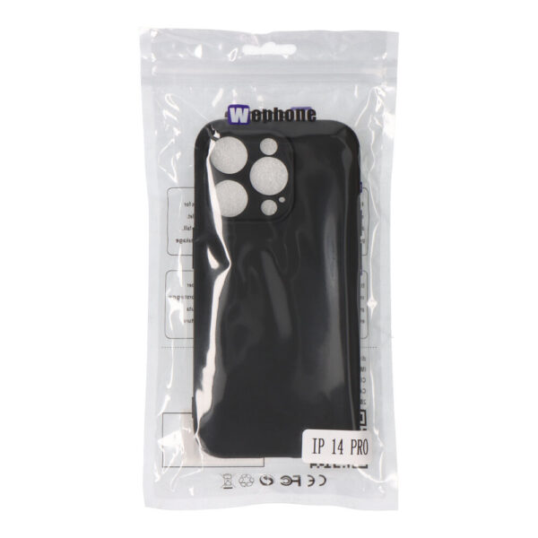 CARCASA NEGRA DE PLÁSTICO SOFT TOUCH PARA IPHONE 14 PRO - Imagen 2