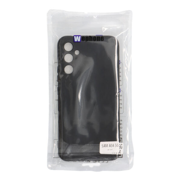 CARCASA NEGRA DE PLÁSTICO SOFT TOUCH PARA SAMSUNG A34 5G - Imagen 2