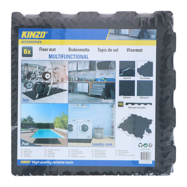 ALFOMBRILLA DE GOMA EVA TIPO PUZZLE 6 PIEZAS KINZO