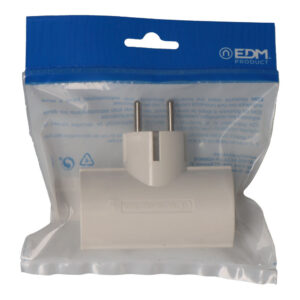 CLAVIJA DOBLE DE BAQUELITA (ENVASADA) T/TL 16A 250V EDM