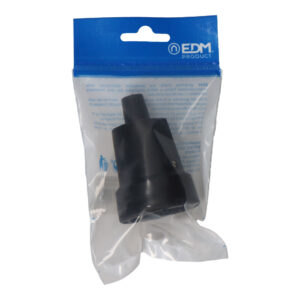 BASE AEREA GOMA 10/16A 250V T/TL IP 44 4,8mm. NEGRA (ENVASADA) EDM