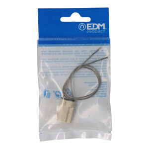PORTALAMPARAS 250V BASE G-9 10cm CON CABLE (ENVASADO)