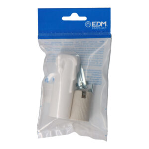 PORTALAMPARAS E14 + VELA MEDIANA PORCELANA (ENVASADO) 44125