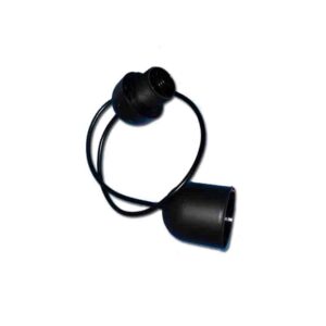 CONJUNTO COLGANTE NEGRO E27 LONGITUD 80cm ENVASADO