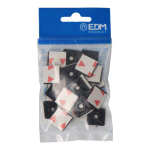 SOPORTE ADHESIVO PARA BRIDA NEGRA (BLISTER 25 unid.)