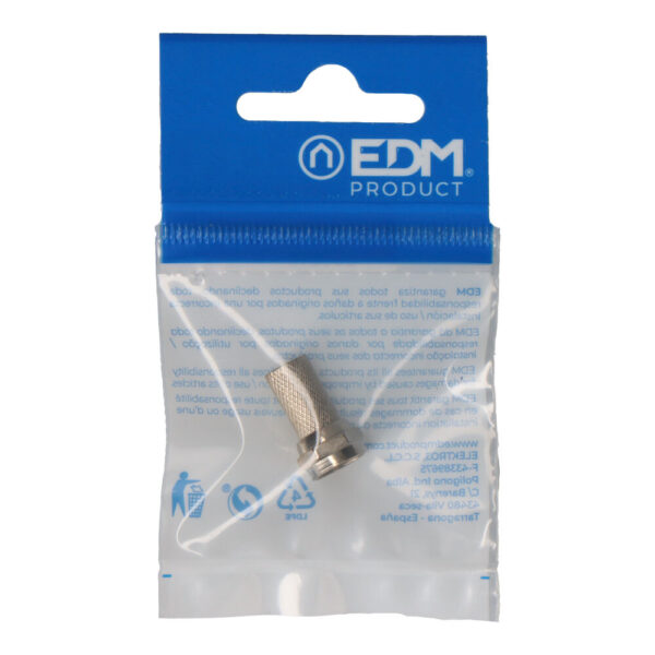 CONECTOR "F" PARABOLICA METALICO EDM ENVASADO