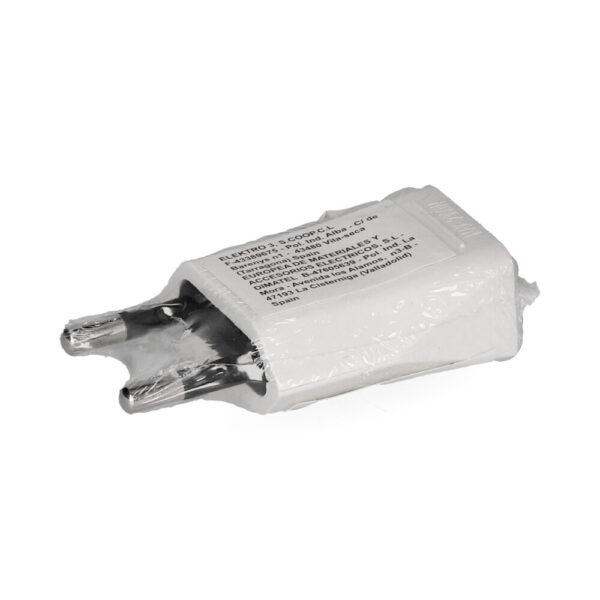 CLAVIJA 10A 250V BLANCA 4mm (RETRACTILADA) EDM