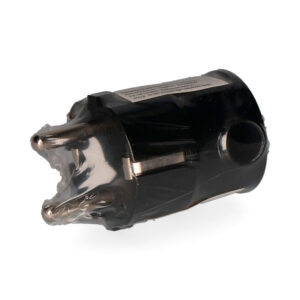 CLAVIJA TIPO F T/TL 16A SALIDA LATERAL 4,8mm NEGRA (RETRACTILADA) EDM