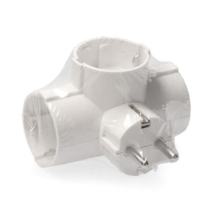 CLAVIJA 3 TOMAS SALIDAS LATERALES T/TL 16A 250V 4,8mm (RETRACTILADA) EDM