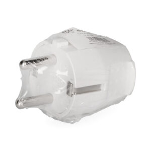 CLAVIJA TIPO F 10/16A T/TL 4,8mm (RETRACTILADA) BLANCA EDM
