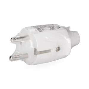 CLAVIJA DE GOMA 10/16A 250V T/TL IP44 4,8mm BLANCA (RETRACTILADA) EDM