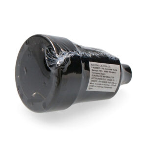BASE AEREA DE GOMA 10/16A 250V T/TL IP44 4,8mm NEGRA (RETRACTILADA) EDM