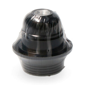 PORTALAMPARAS SEMIROSCADO E-27 HOMOLOGADO + ARANDELA (RETRACTILADO) NEGRO EDM