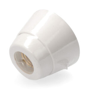 PORTALAMPARAS E27 ZOCALO RECTO PORCELANA (RETRACTILADO) EDM
