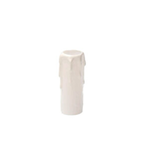 VELA MEDIANA PARA PORTALAMPARAS E14 BLANCO (RETRACTILADO)