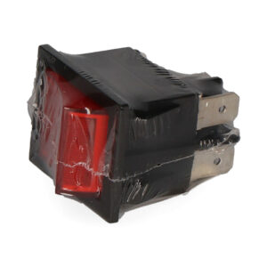 INTERRUPTOR LUMINOSO ROJO EMPOTRADO 4 PATILLAS (RETRACTILADO)