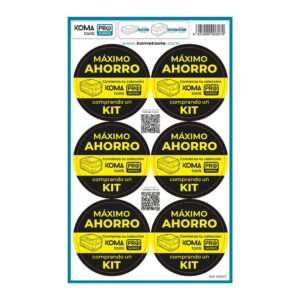 PEGATINAS MÁXIMO AHORRO KOMA TOOLS