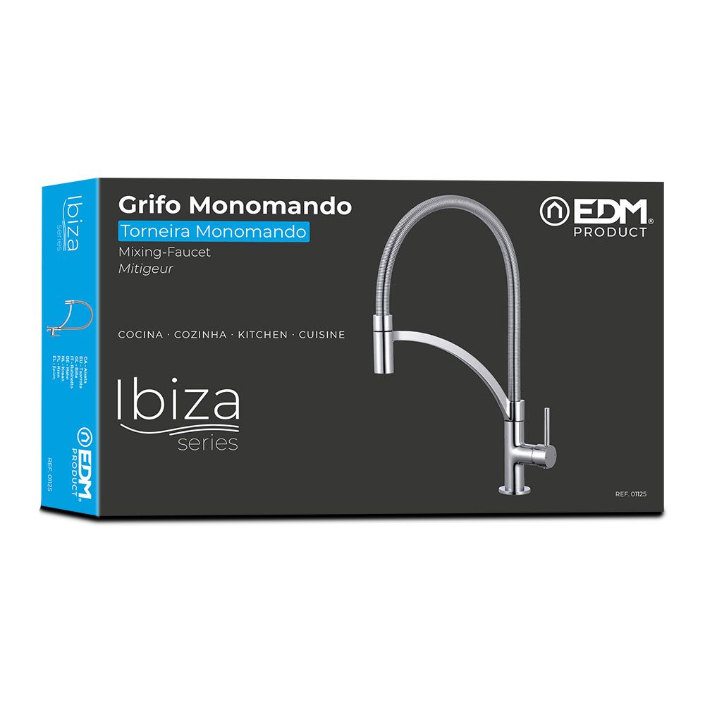 GRIFO MONOMANDO DE COCINA CAÑO ALTO SERIE IBIZA - Imagen 3