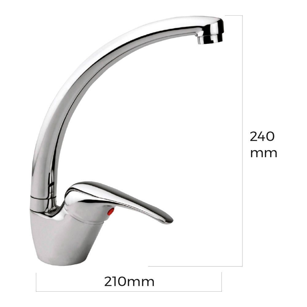 GRIFO MONOMANDO DE COCINA CAÑO ALTO SERIE SAONA - Imagen 2