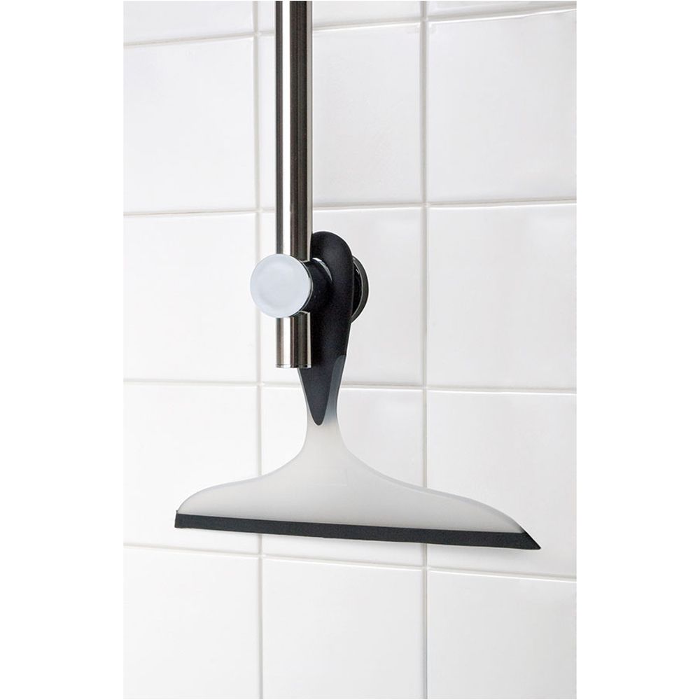 LIMPIACRISTALES PARA EL BAÑO/DUCHA LOANO 23 cm, NEGRO/BLANCO - Imagen 2